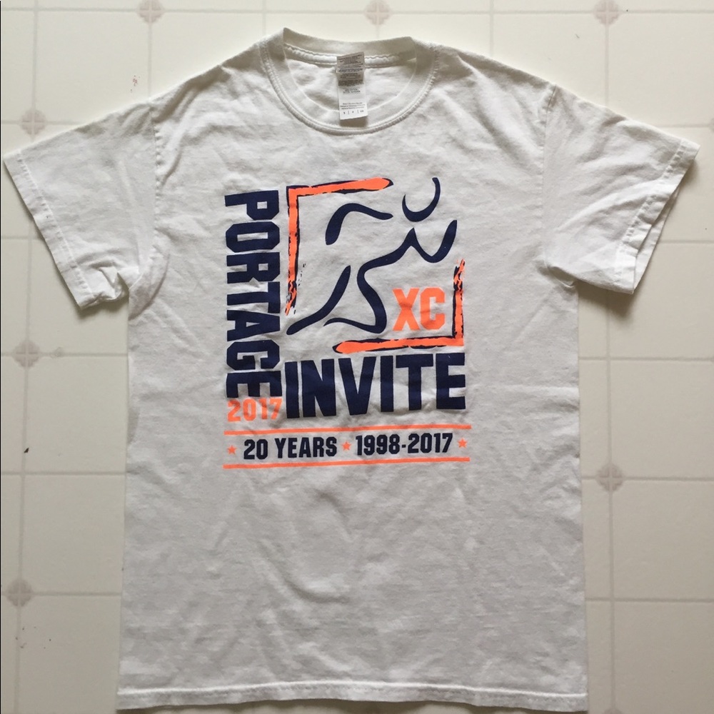 White Cotton T-Shirt from Portage Invitation
